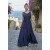 Vestido Longo Iúna Viscose Azul Marinho