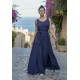 Vestido Longo Iúna Viscose Azul Marinho
