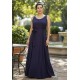 Vestido Longo Iúna Viscose Azul Marinho