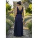 Vestido Longo Iúna Viscose Azul Marinho