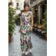 Vestido Longo Iúna Viscose Estampa Encanto Botânico