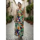 Vestido Longo Iúna Viscose Estampa Brisa do Mar