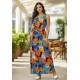 Vestido Longo Iúna Viscose Estampa Aurora Profunda