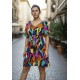 Vestido Curto Viscose Rodado Estampa Aurora Urbana