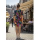 Vestido Curto Viscose Rodado Estampa Aurora Urbana