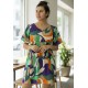 Vestido Curto Viscose Rodado Estampa Brisa do Mar
