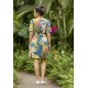 Vestido Curto Viscose Rodado Estampa Brisa Botânica