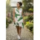 Vestido Curto Juraci Viscose Estampa Folhagem Poética