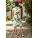 Vestido Curto Juraci Viscose Estampa Folhagem Poética