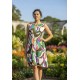 Vestido Curto Juraci Viscose Estampa Encanto Botânico