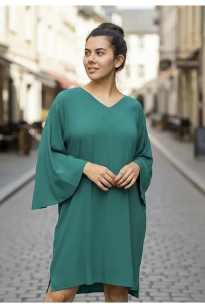Vestido Curto Inaiê Viscose Amplo Verde