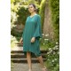 Vestido Curto Inaiê Viscose Amplo Verde