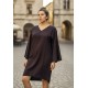 Vestido Curto Inaiê Viscose Amplo Preto