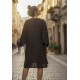 Vestido Curto Inaiê Viscose Amplo Preto