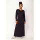 Vestido Longo Ipanema Malha Manga Longa Preto