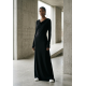 Vestido Longo Inema Malha Manga Longa Preto