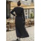 Vestido Longo Ipanema Malha Manga Longa Preto