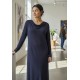Vestido Longo Inema Malha Manga Longa Preto
