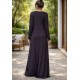 Vestido Longo Inema Malha Manga Longa Preto