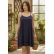 Vestido Curto Itaúna Viscose Babados Duplo Preto