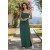 Vestido Longo Jandira Ombro Nu Fenda Lateral Verde