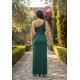 Vestido Longo Jandira Ombro Nu Fenda Lateral Verde