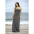 Vestido Longo Jandira Ombro Nu Fenda Lateral Mescla