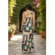 Vestido Longo Jandira Ombro Nu Fenda Lateral Estampa Chapada de Areia