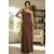 Vestido Longo Jandira Ombro Nu Fenda Lateral Marrom