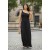 Vestido Longo Jandira Ombro Nu Fenda Lateral Preto