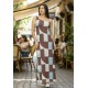 Vestido Longo Jandira Ombro Nu Fenda Lateral Estampa Santa Rosa do Tocantins