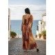Vestido Longo Jandira Ombro Nu Fenda Lateral Tramas do Sol