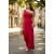 Vestido Longo Jandira Ombro Nu Fenda Lateral Bordô