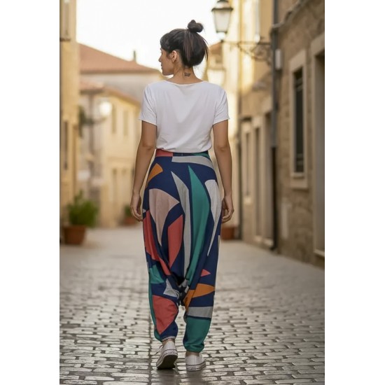 Calça Saruel Iracema Malha Geometrias do Tempo