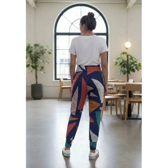 Calça Saruel Malha com Bolso Geometrias do Tempo
