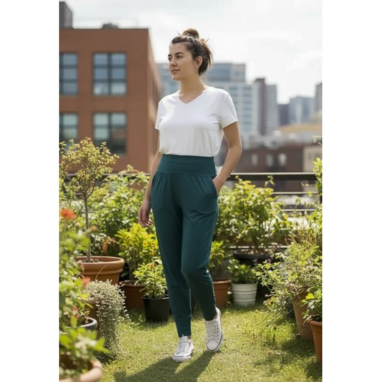 Calça Saruel Malha com Bolso Verde