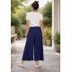 Calça Pantacourt Saia Malha Macaúba Azul