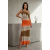 Vestido Longo Jandira Ombro Nu Fenda Lateral Estampa Cores do Deserto