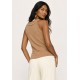 Blusa Regata Potira Malha Castanha Sapucaia