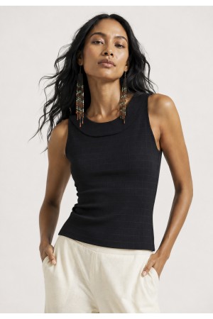 Blusa Regata Potira Malha Xadrez