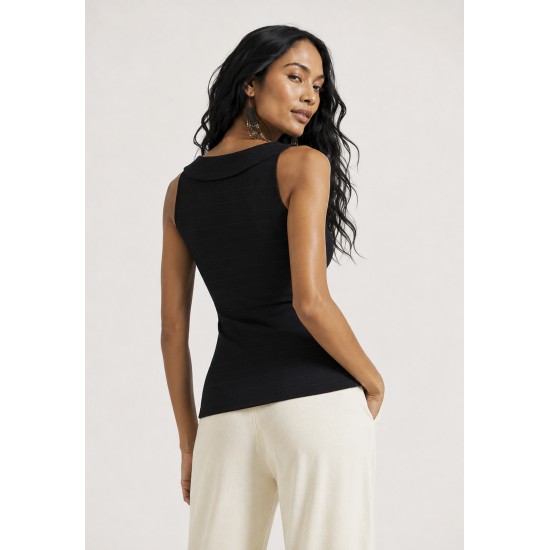 Blusa Regata Potira Malha Xadrez