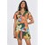 Vestido Curto Viscose Rodado Estampa Flowers & Tucanos