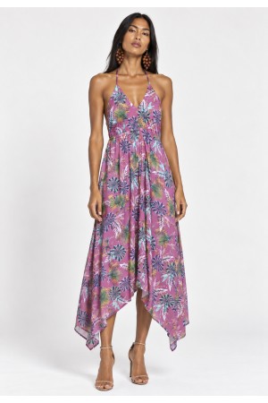 Vestido Pairari Viscose Estampa Jardim de Arumã