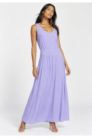 Vestido Midi Viscose Regata Amanari Névoa de Lavanda
