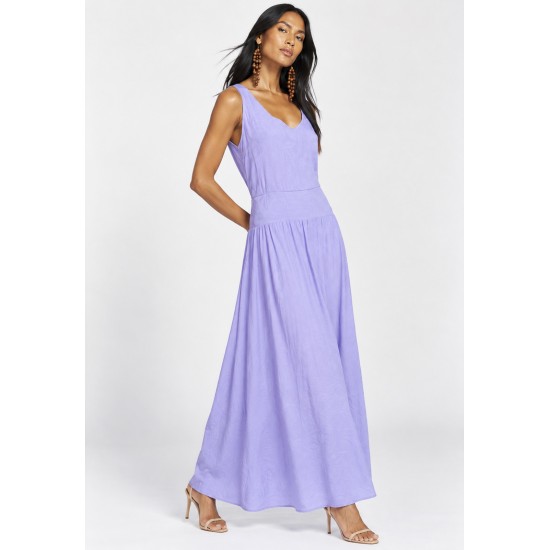 Vestido Midi Viscose Regata Amanari Névoa de Lavanda