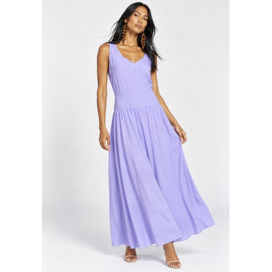 Vestido Midi Viscose Regata Amanari Névoa de Lavanda