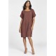 Vestido Curto Linho com Viscose com Bolso Cacau Rosé