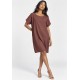 Vestido Curto Linho com Viscose com Bolso Cacau Rosé