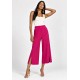 Calça Pantacourt Malha Encorpada Rosa Hibisco
