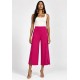 Calça Pantacourt Malha Encorpada Rosa Hibisco